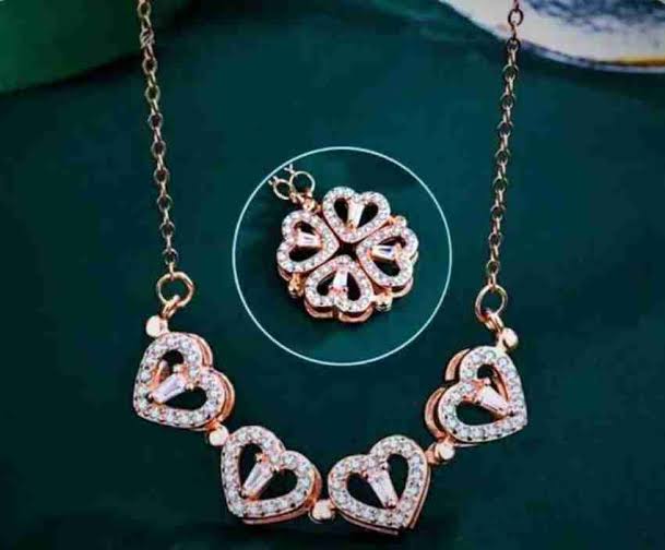 4 Leaf Clover & 4 Heart Necklace
