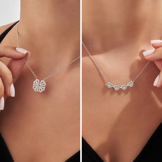 4 Leaf Clover & 4 Heart Necklace